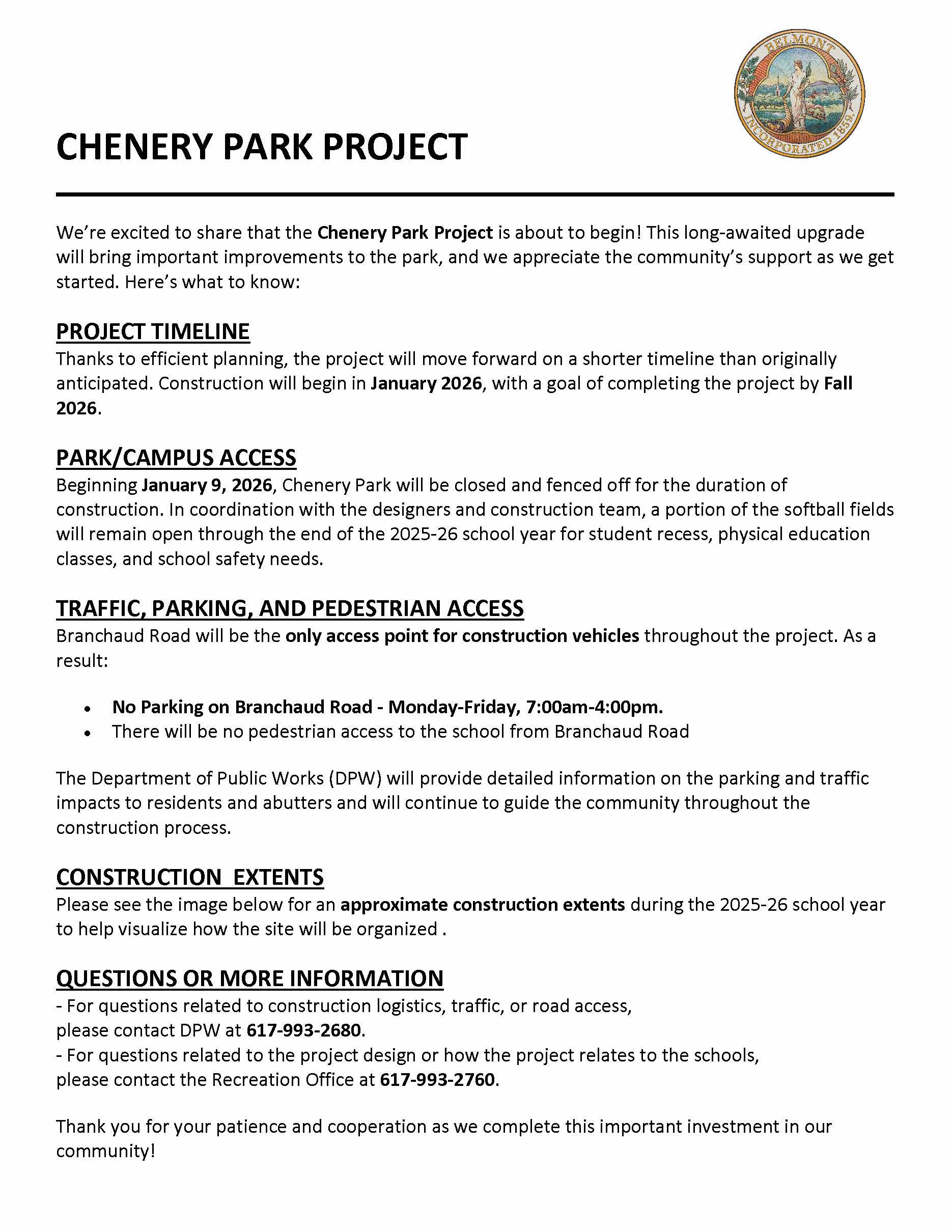 CHENERY PARK PROJECT